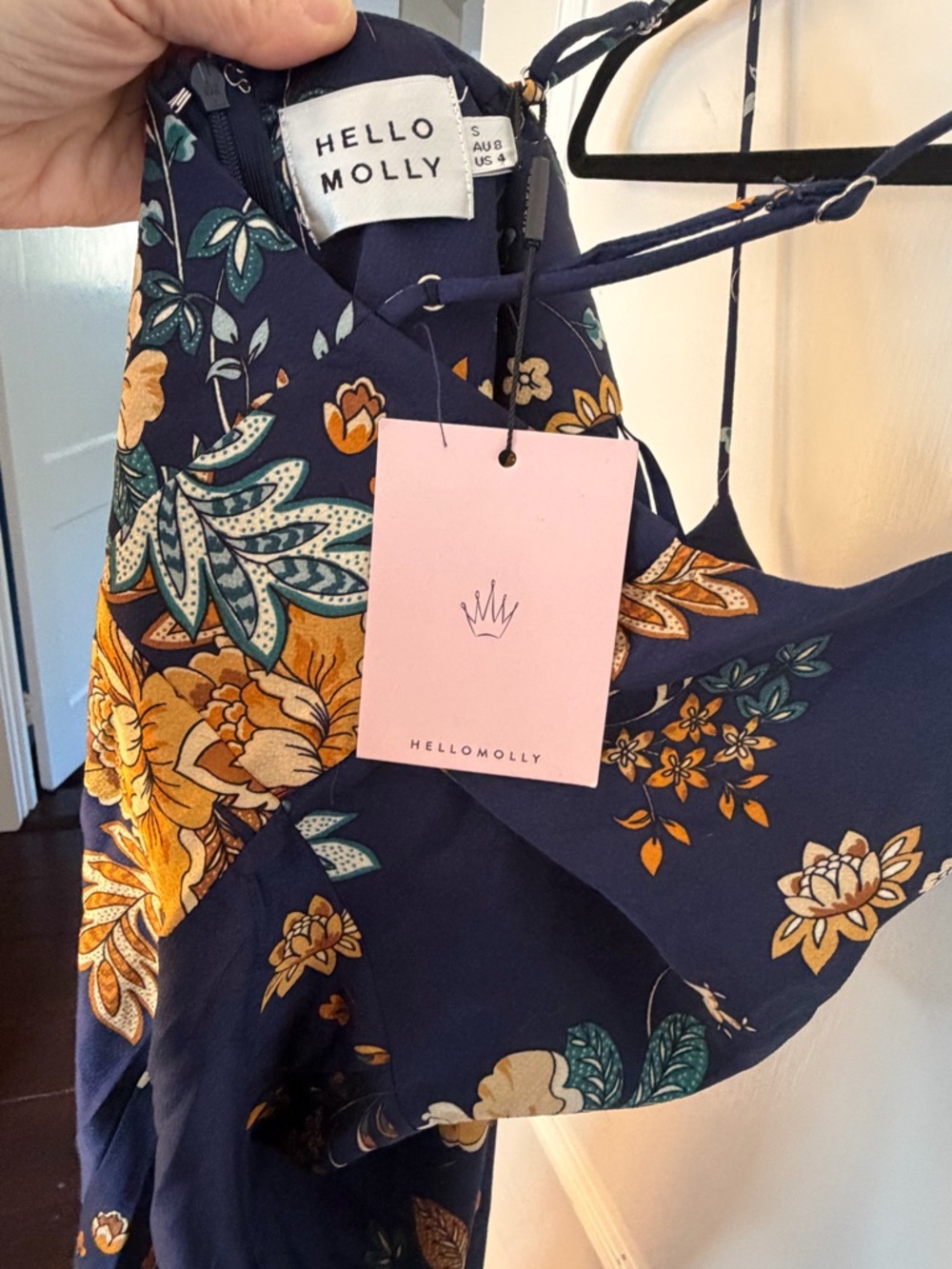 Hello Molly Women's Atlas Maxi Dress Blue Floral Size Small NWT Summer Dress - Picture 4 of 11